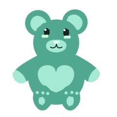 Green teddy bear 