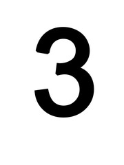 3d number 3