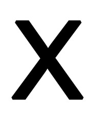 a letter X