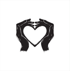 Fototapeta premium Valentine Day heart in hand Vector 