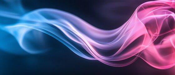 Naklejka premium Abstract Pink and Blue Swirling Smoke Elegant Flowing Design Dynamic Background Texture