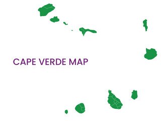 High detailed map of Cape Verde. Outline map of Cape Verde. Africa