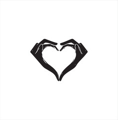 Valentine Day  heart in hand Vector 