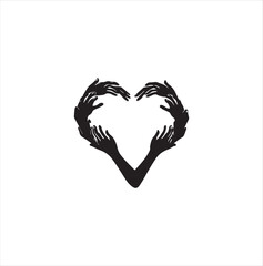 Valentine Day  heart in hand Vector 