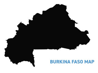 Fototapeta premium High detailed map of Burkina Faso. Outline map of Burkina Faso. Africa