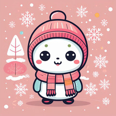 cute and pretty drawings related to weather, wind, rain, cold, spring, summer, autumn, winter