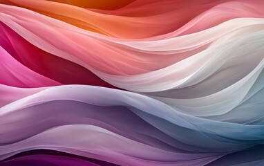 Abstract Flowing Fabric Texture Pastel Pink Purple and Blue Waves