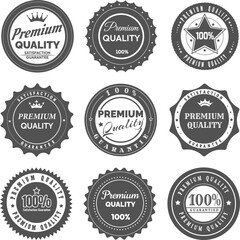 Premium quality monochrome badges
