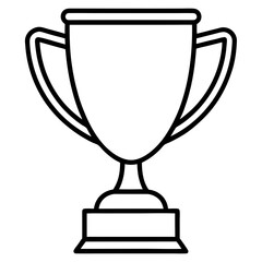 Trophy Icon Vector with Clean Line Art Style