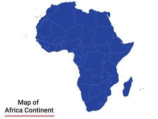 Fototapeta premium High detailed map of Africa. Outline map of Africa. Africa.