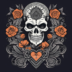 Generated imagskull designs in tattoo style