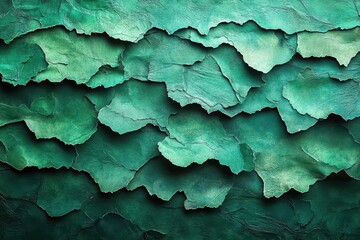 Obraz premium vivid green ripped paper strips create an eyecatching composition against a dark background adding a dynamic texture and visual interest to the artwork perfect for creative projects and designs