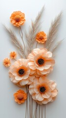 Poppy Flowers and Still Life, Romantic Roses for Spring Season, using generative ai