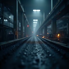 train station at night