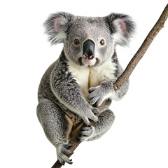 Naklejka premium a koala sitting on a tree branch PNG image, PNG file, Generative art.