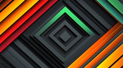 Obraz premium Abstract Geometric Design With Vibrant Color Stripes