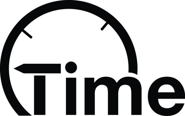 Creative time logo, concept of letter T with a watch dial.