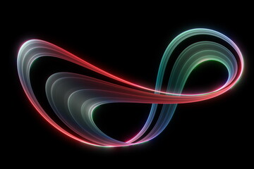 Infinity colorful flow design - abstract glowing background design element