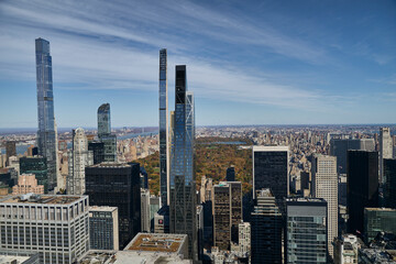 panorama na New York City i widok na Central Park