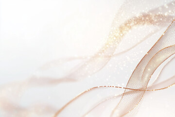 A romantic wedding scene with a background of rings, stars, pearls, and floral decorations featuring a beautiful bridal necklace, gold and silver jewelry, lace dress, delicate beads,Generated By Ai