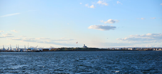 panorama ze Staten Island widok na wyspę, New York City 