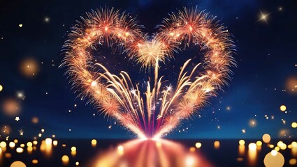 heart shaped fireworks