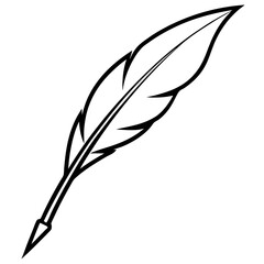 Obraz premium Vintage Writing Quill in Minimalist Style