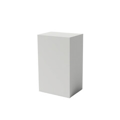a small white cube stands out from a blank white cardboard box PNG image, PNG file, Generative art.