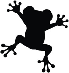 frog  silhouette vector illustration