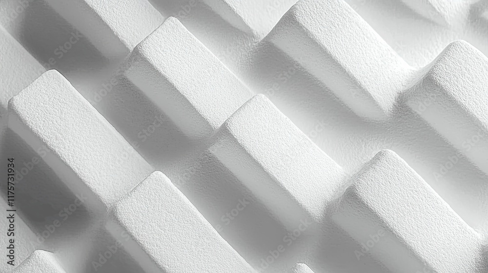Poster Textured Pattern of White Surface With Geometric Shapes Creating an Intriguing Visual Effect