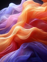 Obraz premium Abstract colorful fabric swirls.