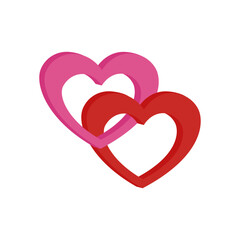 Love Bond Flat Icon, Vector illustration