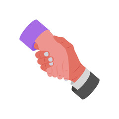 Shaking Hand Flat Icon, Vector illustration