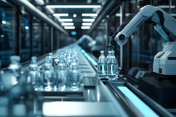 Efficient Robotic Automation: Water Bottle Production at Its Best
