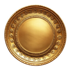 Chithirai Kani brass plate with intricate design isolated on a transparent background showcasing traditional craftsmanship, Chithirai Kani brass plate isolated on transparent background