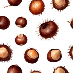 Chestnuts watercolor