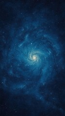 Obraz premium Cosmic spiral galaxy formation deep space digital art dark environment tunnel perspective starry concept for exploration