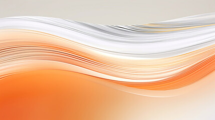 Obraz premium Abstract Wave Design with Orange and White Hues