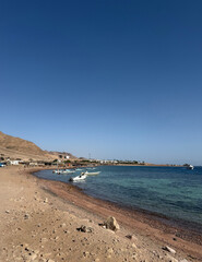 View of the sea from the mountain