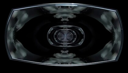 Abstract tunnel, mirrored effect, dark background.  Possible use Wallpaper, desktop screensaver