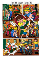 Musical themed comic strip for kids.