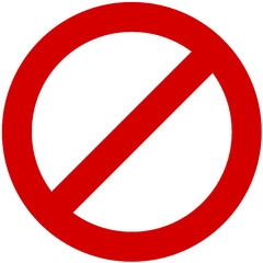 Señal o advertencia de prohibido sobre fondo blanco