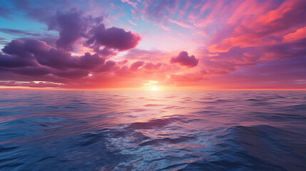 Obraz premium Stunning Sunset Over the Ocean