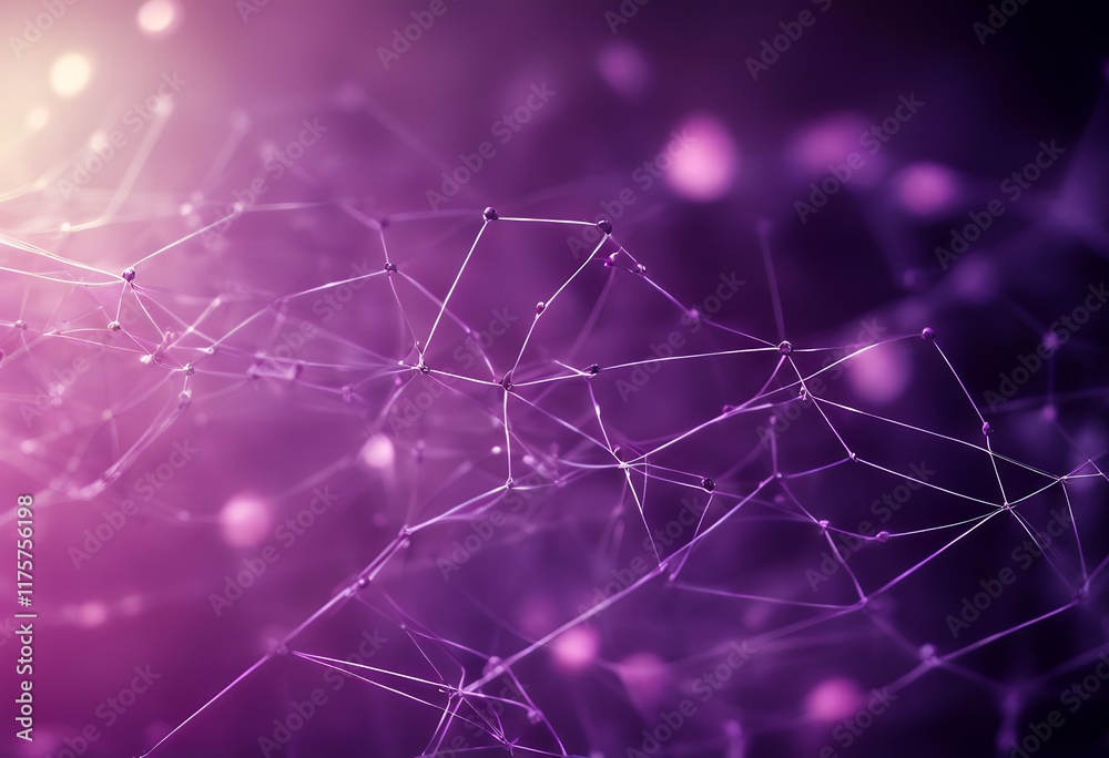Poster lines connecting structure background communication abstract dots plexus purple