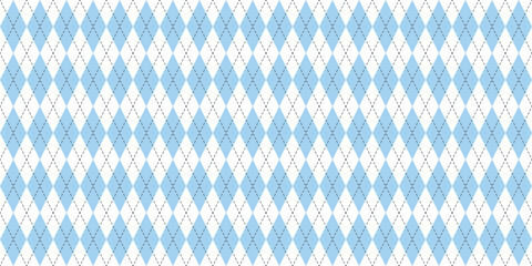 Seamless Geometric Argyle background. Light blue and white 
diamonds with thin gray dotted line. For Baby Boy or Little Man invitation, greeting cards, men's clothing, wrapping paper, wallpaper 
