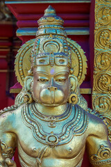 Fototapeta premium A statue of Hindu God Lord Hanuman.