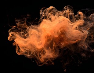 Obraz premium orange smoke on a black background