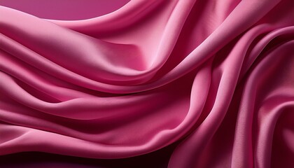 Obraz premium pink silk fabric with waves and folds isolated on a crimson history