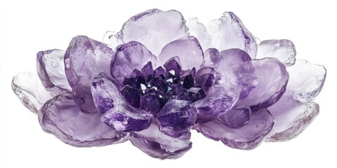 Fototapeta premium Purple Flower White Background