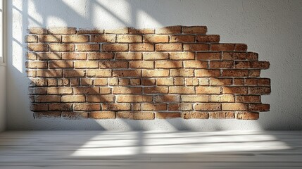 Sunlit Brick Wall Interior Design